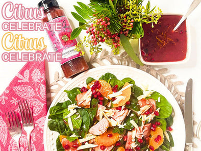 Satsuma Citrus, Pomegranate & Rosemary Glazed Pork Tenderloin Salad