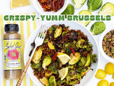 Warm & Crispy Lemony Brussels Sprout Salad