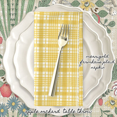 * Salad Girl Sustainable Napkins ~ Set of 6 Same Color & Print